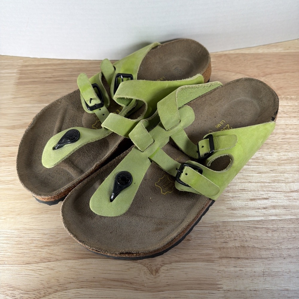 BIRKENSTOCK Sandals Slide SPARTA BF Kiwi-green US8 EU39 RARE Fisherman